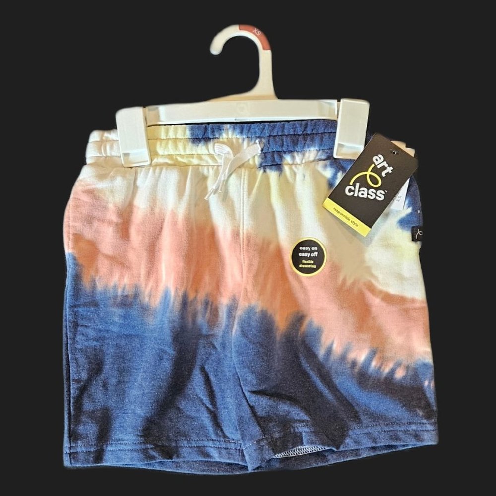 NWT Kids Art Class Tie Dye Fleece Shorts XS (4/5)